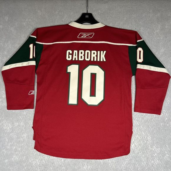 VTG Reebok Minnesota Wild Gaborik #10 NHL Hockey Jersey Red Youth Size Large XL